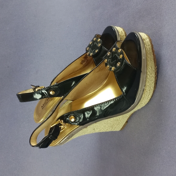 Michael Kors Black & Clear Platform Espadrilles Shoes - Picture 1 of 10